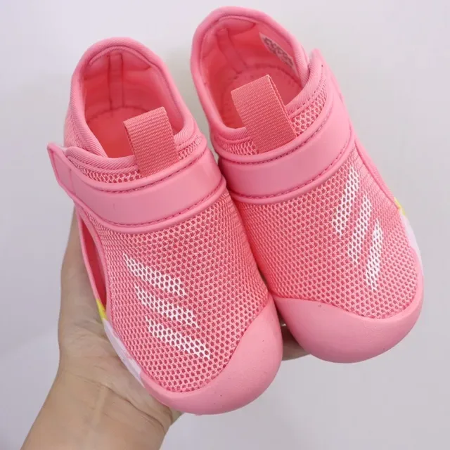 Adidas Pink and Lime Green Mesh Slip-On Lifestyle Sneakers 23