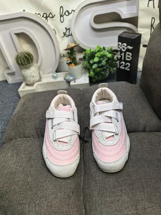 Adidas Pink Gray Velcro Strap Closure Layered Synthetic Upper Lifestyle Sneakers 10