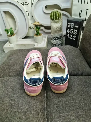 Adidas Pink Navy Suede Upper Three Stripes Lifestyle Sneakers 8
