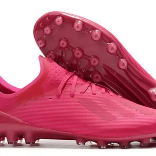 Adidas Pink Ribbed Knit Upper Translucent Molded Studs Firm-Ground Soccer Shoes