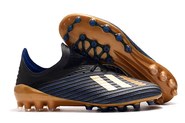 Adidas وردي بوني مضفرة أعلى شفاف ستادات مولدة أرضية صلبة أحذية كرة القدم 5
