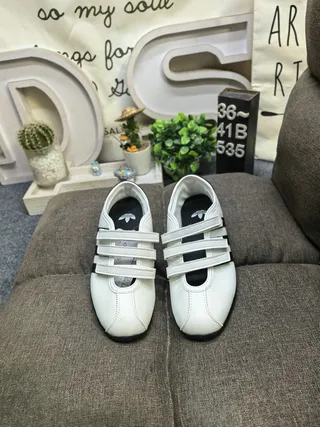 Adidas Pink White Low-Top Velcro Strap Closure Lifestyle Sneakers 10