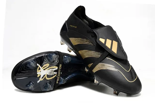 Adidas Predator Black and Gold Firm-Ground Soccer Shoes 4