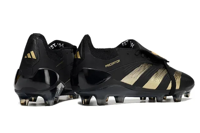 Adidas Predator Black and Gold Firm-Ground Soccer Shoes 5
