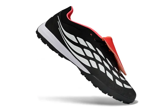 Adidas Predator Noir Rouge Low-Cut Upper Synthétique Turf Chaussures de Football 10