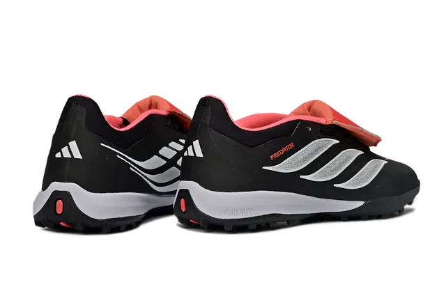 Adidas Predator Noir Rouge Low-Cut Upper Synthétique Turf Chaussures de Football 14