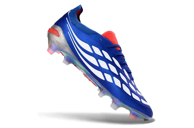 Adidas Predator Blue Silver Synthetic Upper Three Stripes Firm-Ground Soccer Shoes 2