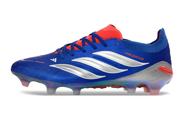 Adidas Predator Blue Silver Synthetic Upper Three Stripes Firm-Ground Soccer Shoes 7