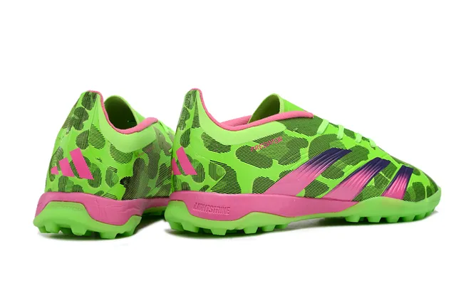 Adidas Predator Vert Rose Néon Camouflage Haut de chaussure Semelle intermédiaire Accent Gazon artificiel Chaussures de football 5