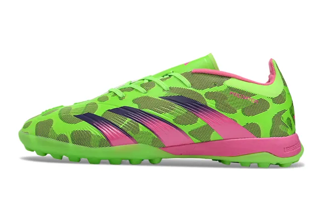 Adidas Predator Vert Rose Néon Camouflage Haut de chaussure Semelle intermédiaire Accent Gazon artificiel Chaussures de football 7