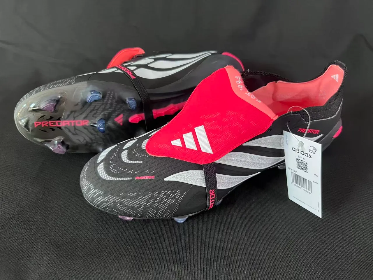 Adidas Predator Manostrike Black Pink Firm-Ground Soccer Shoes 2