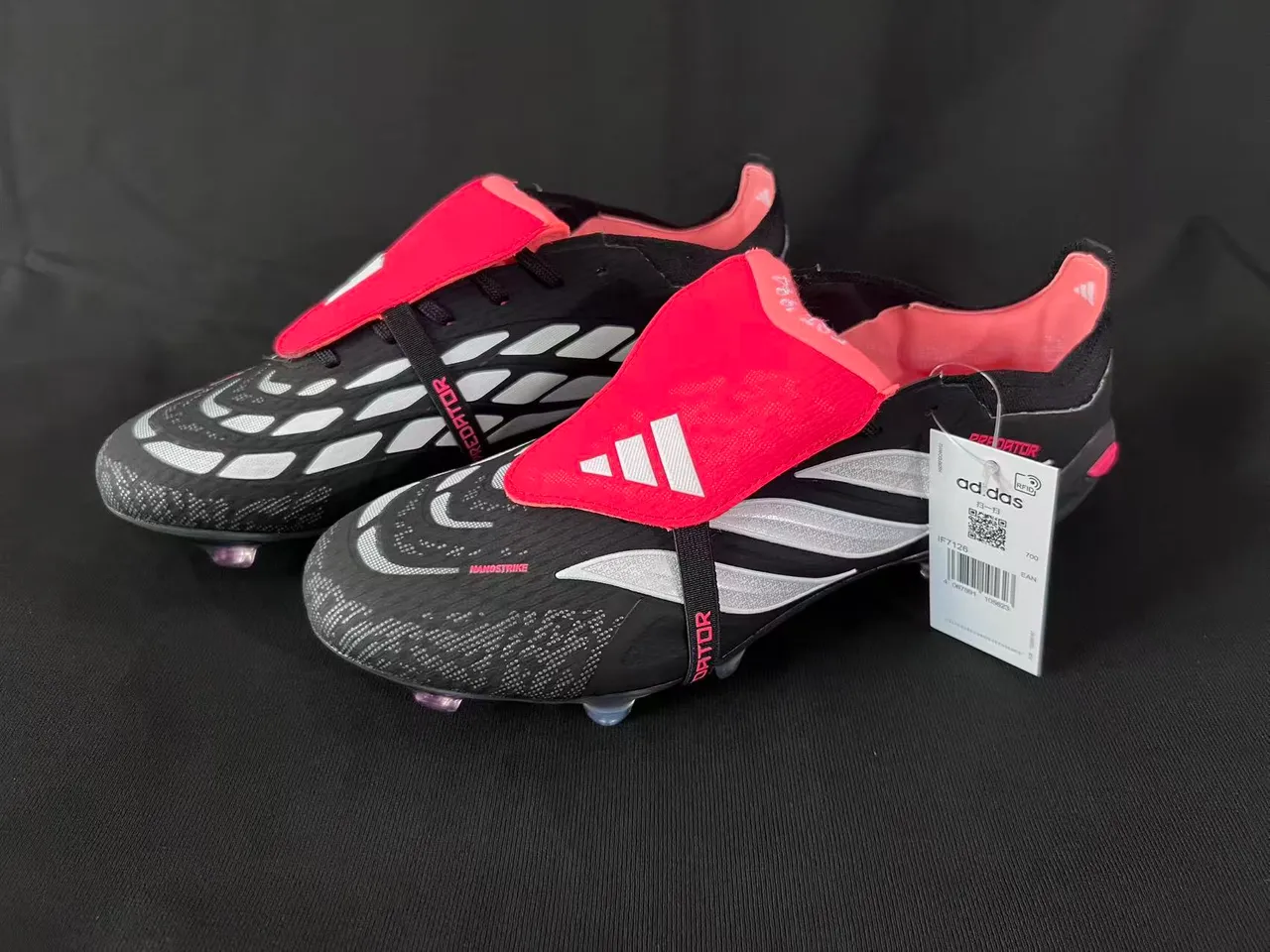 Adidas Predator Manostrike Black Pink Firm-Ground Soccer Shoes 3