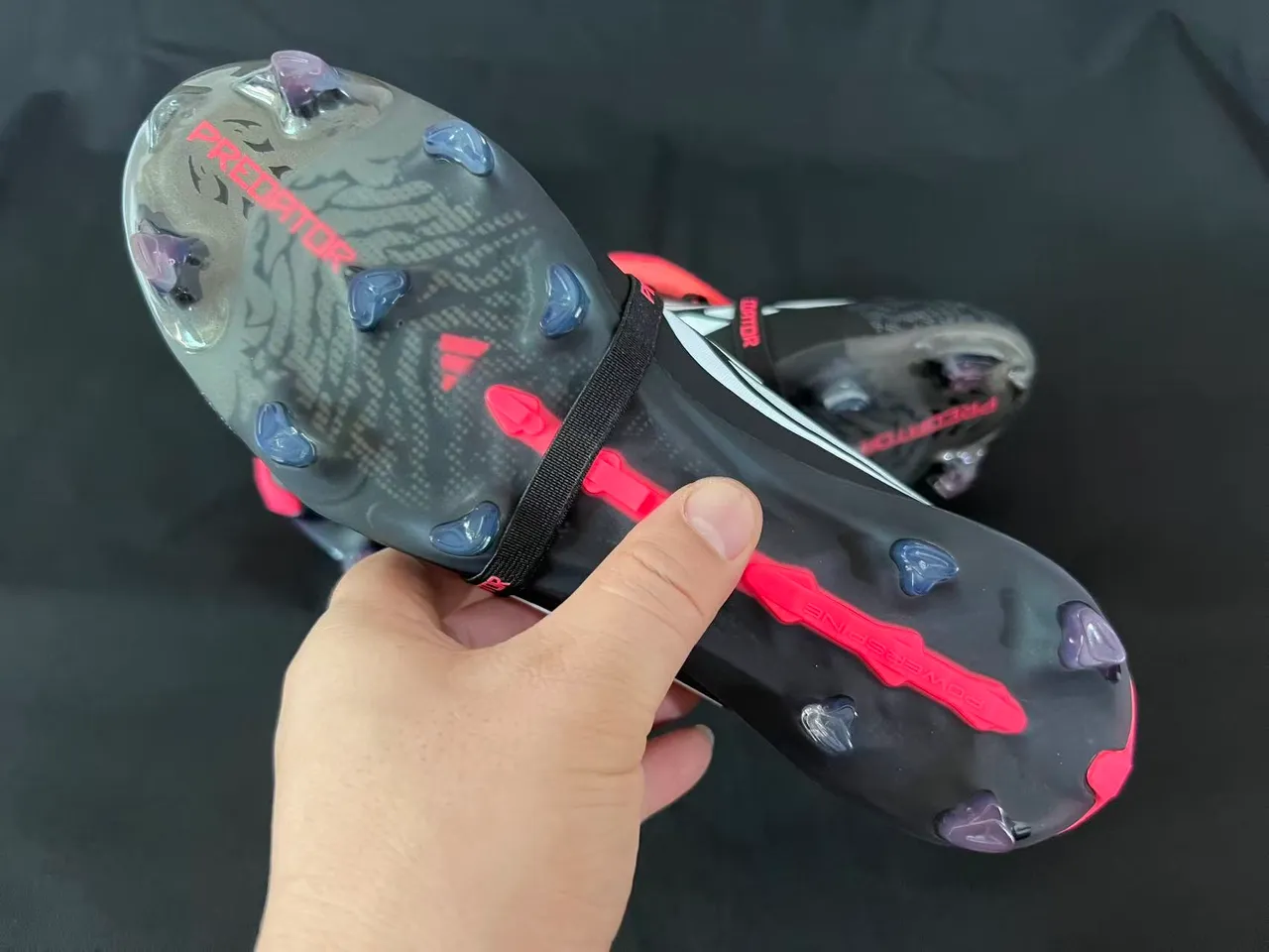 Adidas Predator Manostrike Black Pink Firm-Ground Soccer Shoes 4