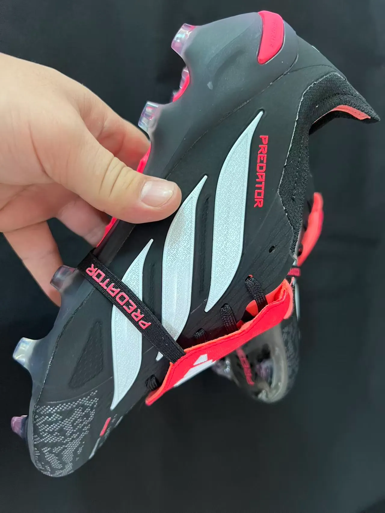 Adidas Predator Manostrike Black Pink Firm-Ground Soccer Shoes 8