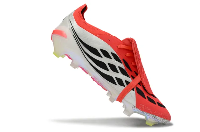 Adidas Predator Red Silver Low-Cut Silhouette Iridescent Translucent Sole Firm-Ground Soccer Shoes 2