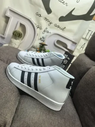 Adidas Pro Model White Black Gold Lifestyle Sneakers 7