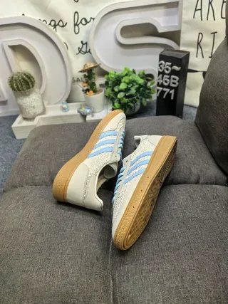 Adidas Samba Beige and Light Blue Lifestyle Sneakers 6