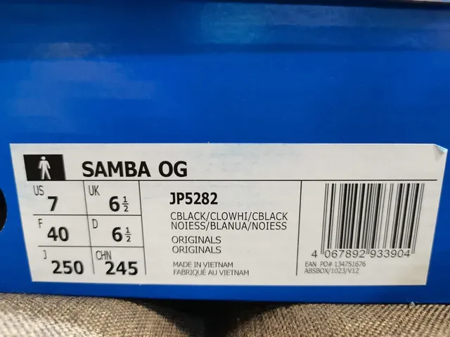 Adidas Samba Noir et Blanc Chaussures Lifestyle 2