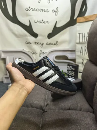 Adidas Samba Black and White Lifestyle Sneakers 5