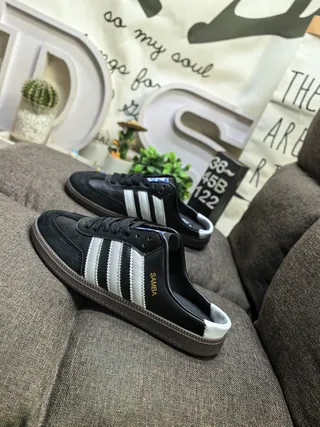 Adidas Samba Black and White Lifestyle Sneakers 7