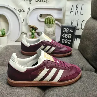 Adidas Samba Burgundy and White Lifestyle Sneakers