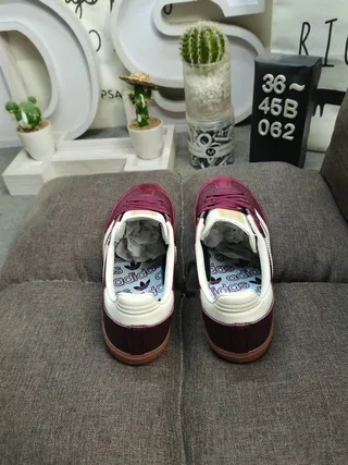 Adidas Samba Burgundy and White Tênis Lifestyle 8