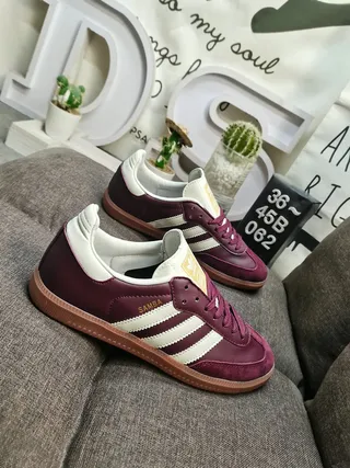 Adidas Samba Burgundy and White Tênis Lifestyle 9
