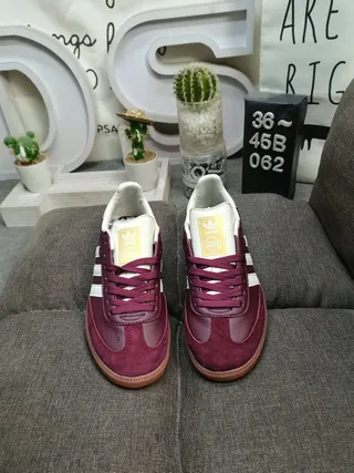 Adidas Samba Burgundy and White Tênis Lifestyle 10