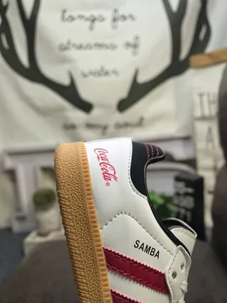 Adidas Samba Coca-Cola White Maroon Lifestyle Sneakers 3