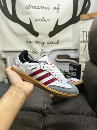 Adidas Samba Coca-Cola White Maroon Lifestyle Sneakers 5