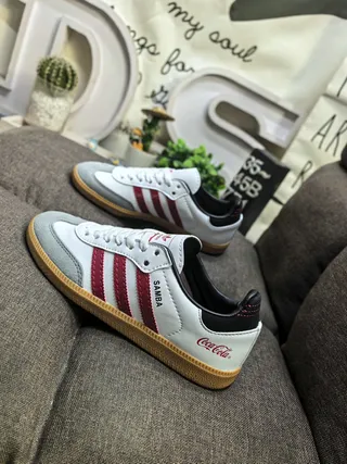 Adidas Samba Coca-Cola White Maroon Lifestyle Sneakers 7