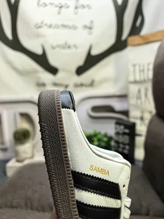 Adidas Samba Lace-Up Mule White Black Casual Shoes 3