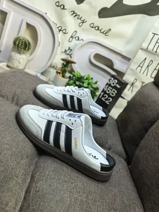 Adidas Samba Lace-Up Mule White Black Casual Shoes 7