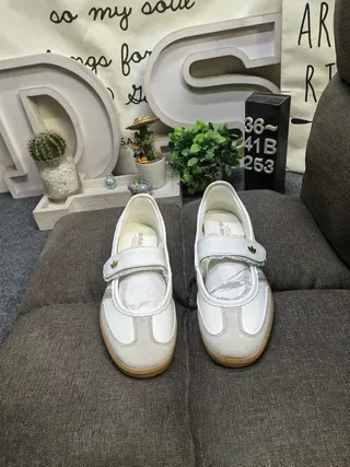 Adidas Samba Laceless Slip-On Off-White Beige Gum Lifestyle Sneakers 10