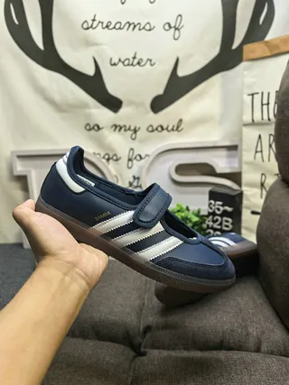 Adidas Samba Metallic Rose-Gold Mary Jane Shoes 5