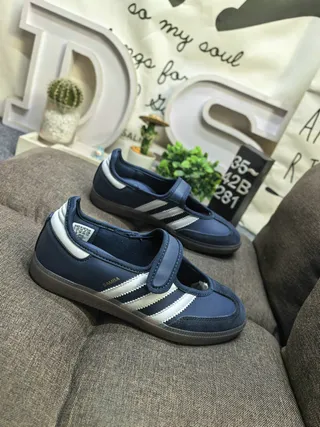 Adidas Samba Metallic Rose-Gold Mary Jane Shoes 9