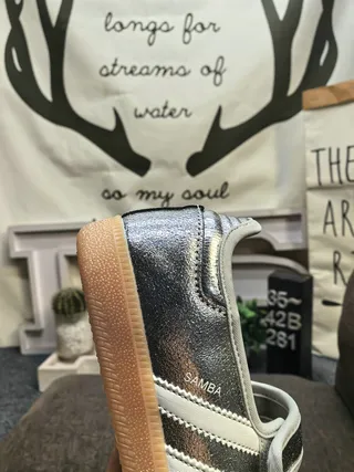 Adidas Samba Metallic Rose-Gold Mary Jane Shoes 13