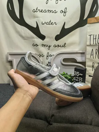 Adidas Samba Metallic Rose-Gold Mary Jane Shoes 15