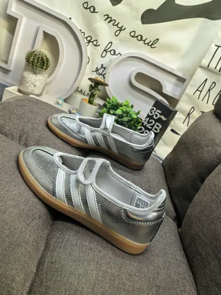 Adidas Samba Metallic Rose-Gold Mary Jane Shoes 17