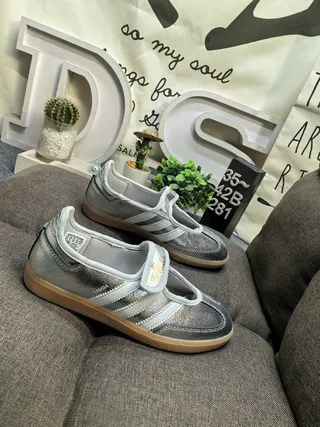 Adidas Samba Metallic Rose-Gold Mary Jane Shoes 19