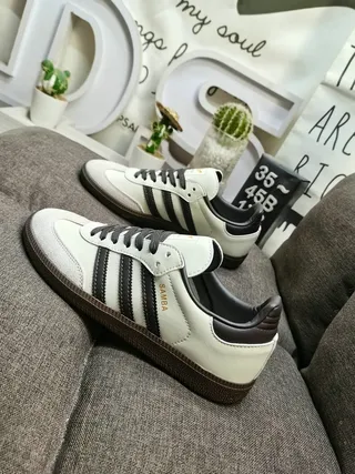 Adidas Samba Off-White and Black Lifestyle Sneakers 7