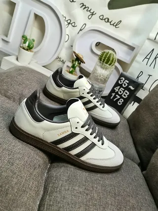 Adidas Samba Off-White and Black Lifestyle Sneakers 9
