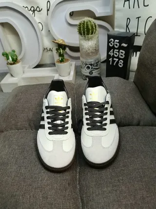 Adidas Samba Off-White and Black Lifestyle Sneakers 10