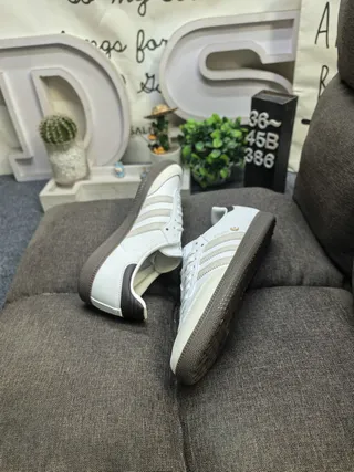 Adidas Samba Off-White and Brown Lifestyle Sneakers 6
