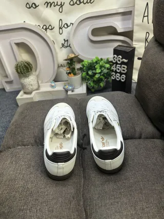 Adidas Samba Off-White and Brown Lifestyle Sneakers 8
