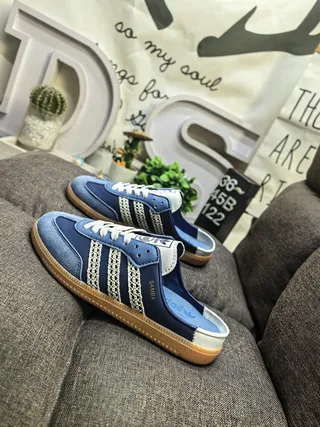 Adidas Samba Off-White Brown Gum Loafers 7