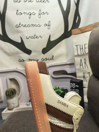 Adidas Samba Off-White Brown Gum Loafers 23