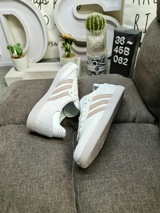 Adidas Samba OG Light Gray Beige Three-Stripe Lifestyle Sneakers 6