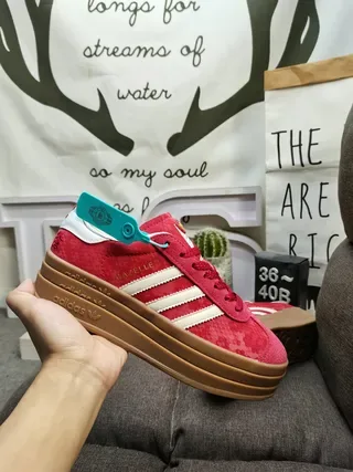 Adidas Samba Platform Red White Gum Lifestyle Sneakers 5