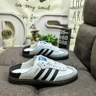 Adidas Samba सफेद काला भूरा लाइफस्टाइल स्नीकर्स